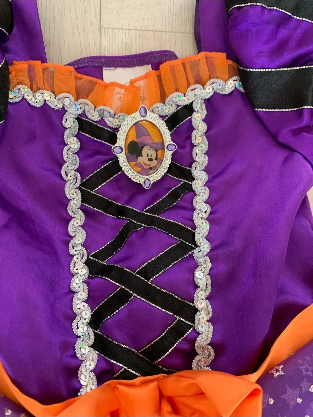 Girls Disney Halloween Costume Dress Purple with Orange Accents